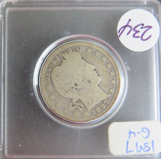 1892- Barber Quarter