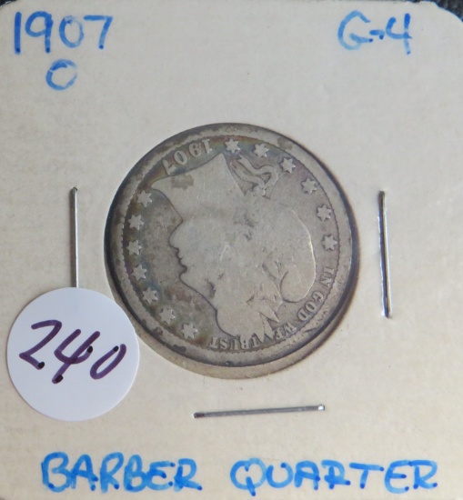 1907-O Barber Quarter
