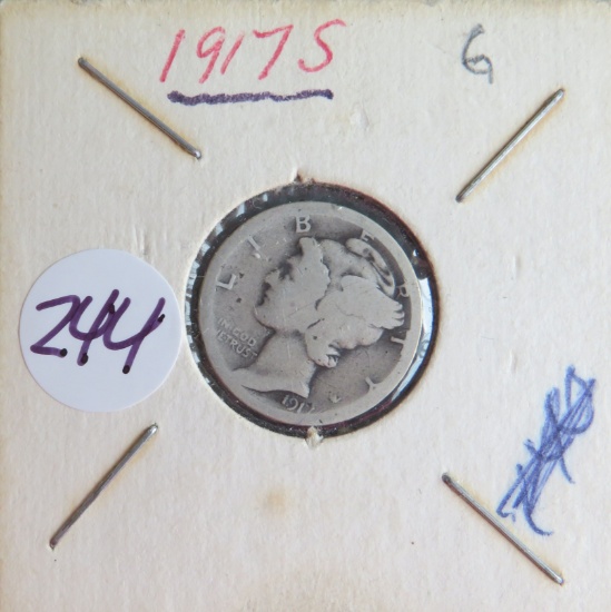 1917-S Mercury Dime