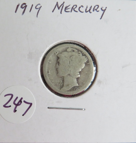 1919- Mercury Dime