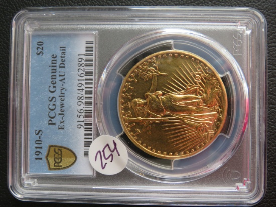 1910S $20 St Gaudens Gold Coin