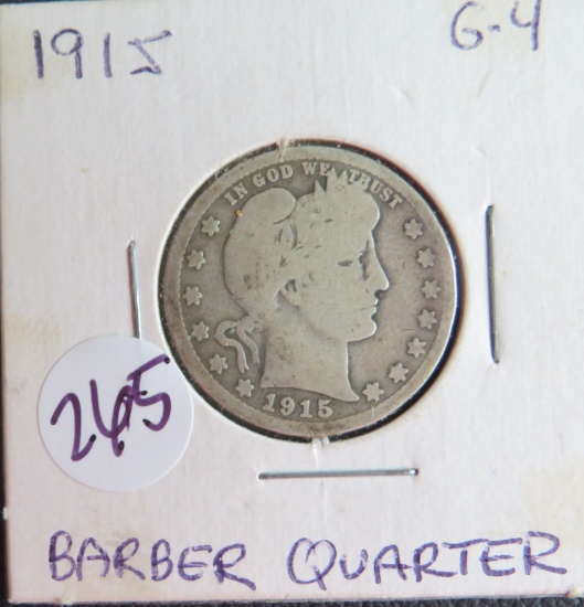 1915- Barber Quarter