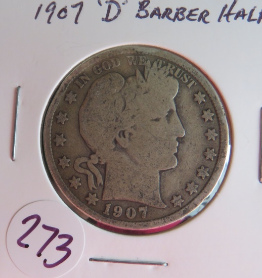 1907-D Barber half