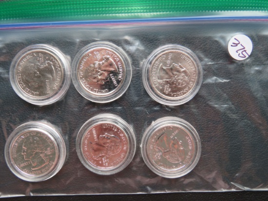 (6) Mixed Date Washington State Quarters