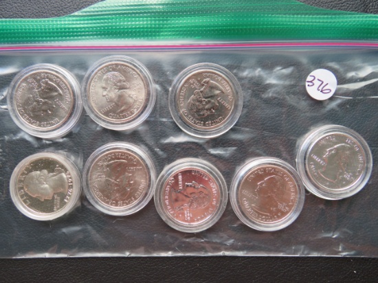 (8) Mixed Date Washington State Quarters