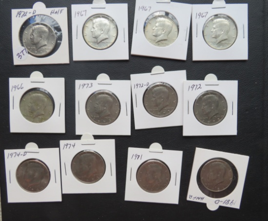 (23) Mixed Dates Kennedy Half Dollars
