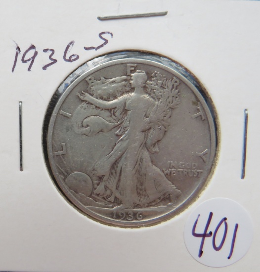 1936-S Walking Liberty Half Dollar