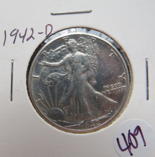 1942-D Walking Liberty Half Dollar
