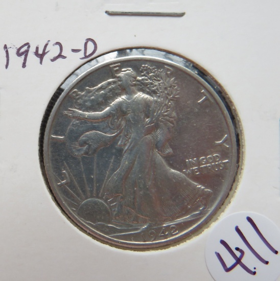 1942-D Walking Liberty Half Dollar