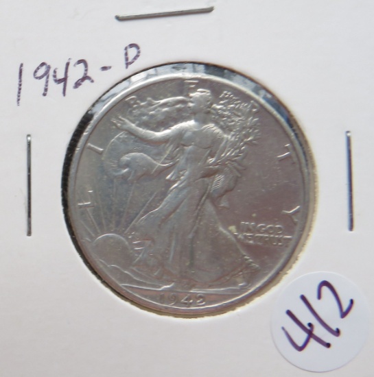 1942-D Walking Liberty Half Dollar