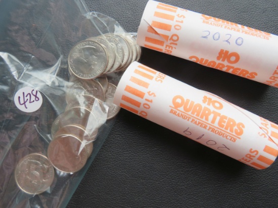 2019, 2020 roll of misc. state quarters