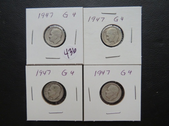 (4) 1947- Roosevelt Dimes