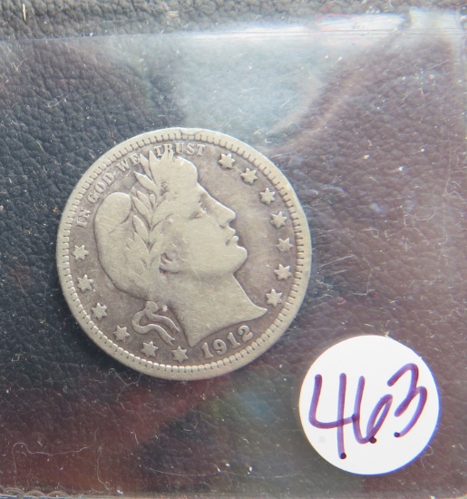 1912- Barber Quarter