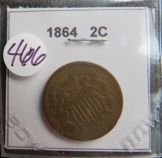 1864- Two Cent Coin