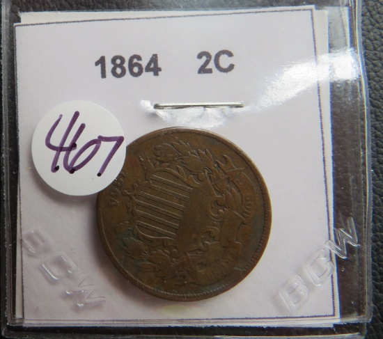 1864- Two Cent Coin