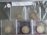 1901, 1903, 1908-O, 1912, 1915- Barber Quarter s