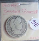 1908-O Barber Quarter