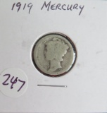 1919- Mercury Dime