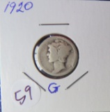 1920- Mercury Dime