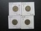 (4) 1945-S Silver WW2 era Jefferson Nickels