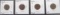1968-S, 1969-S, 1970-S, 1971-S Proof Jefferson Nickels