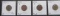 1972-S, 1973-S, 1974-S, 1975-S Proof Jefferson Nickels