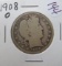 1908-O Barber Half Dollar