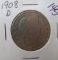 1908-D Barber Half Dollar