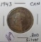 1943- Canada Silver Half Dollar