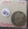 1909- Barber Quarter