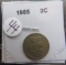 1865- Three Cent Coin