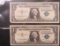 (2) 1957- US Blue Seal $1 Silver Certificates
