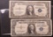 (2) 1935-D US Blue Seal $1 Silver Certificates