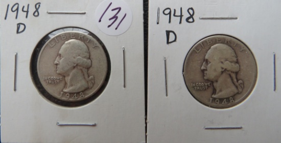 (2) 1948-D Washington Quarters