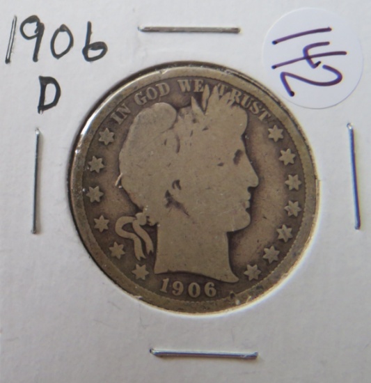 1906-D Barber Half Dollar