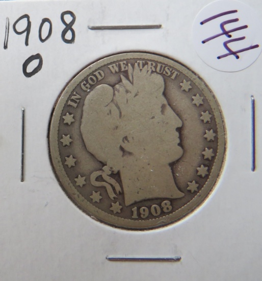 1908-O Barber Half Dollar