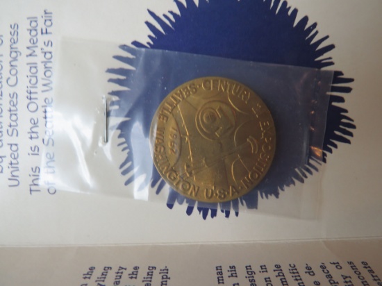 1962- Steal Worlds Fair Medal