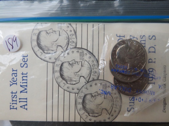 1979- P/D/S Susan B Anthony Dollars Littleton Graded