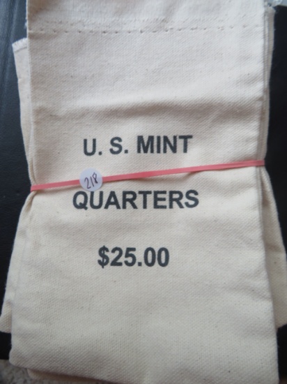 (10) Small US mint Empty Quarter Bags