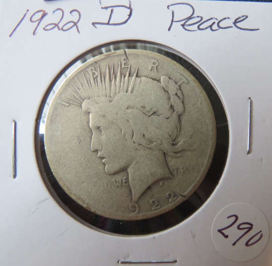 1922-D Peace Dollar