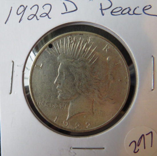 1922-D Peace Dollar