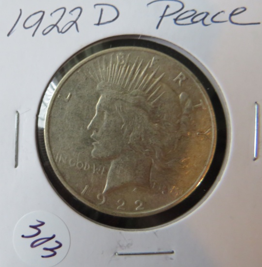 1922-D Peace Dollar