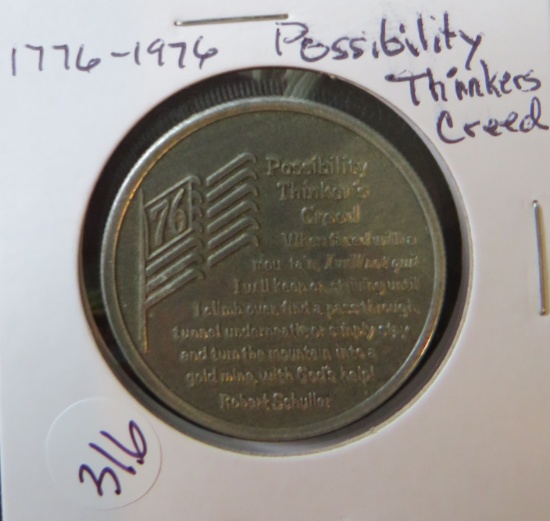 1776-1976 Possibility Thinkers Creed Coin