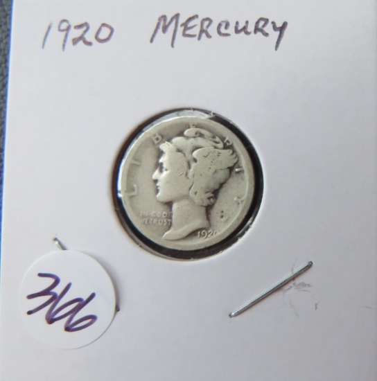 1920- Mercury Dime
