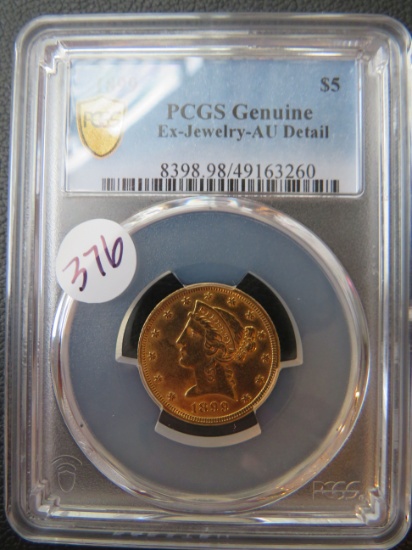 1899- PCGWS Genuine $5 Gold Coin