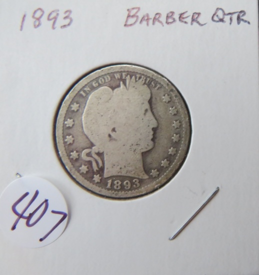 1893- Barber Quarter
