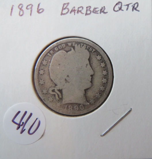 1896- Barber Quarter