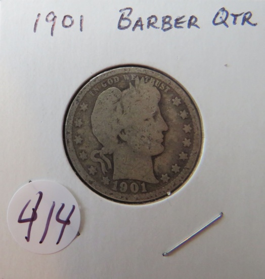 1901- Barber Quarter