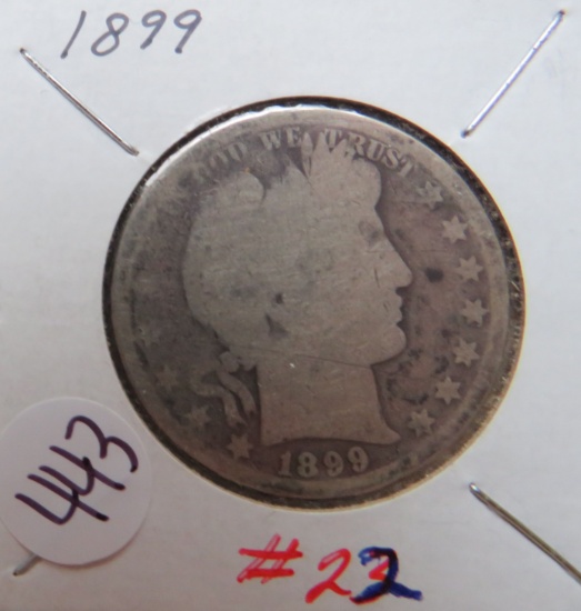 1899- Barber Half Dollar