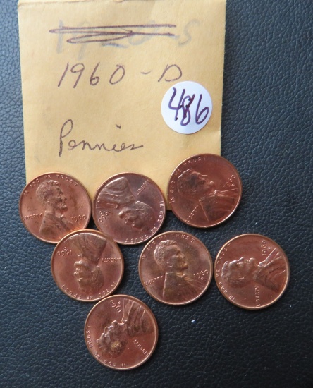 (7) 1960D Cents